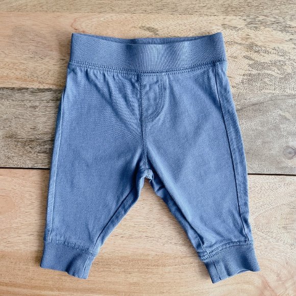 🧸 SALE! (5/$15, 8/$22, 12/$30) Baby leggings 3-6m blue baby pants unisex - Picture 1 of 4
